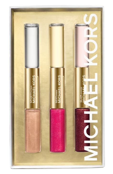 michael kors half perfume half lipstick|Michael Kors Rollerball and Lip Lustre Duo for Women.